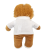 A small, promotional soft toy Lion facing away from the camera. The toy is made of high-quality materials and is perfect for children and adults alike