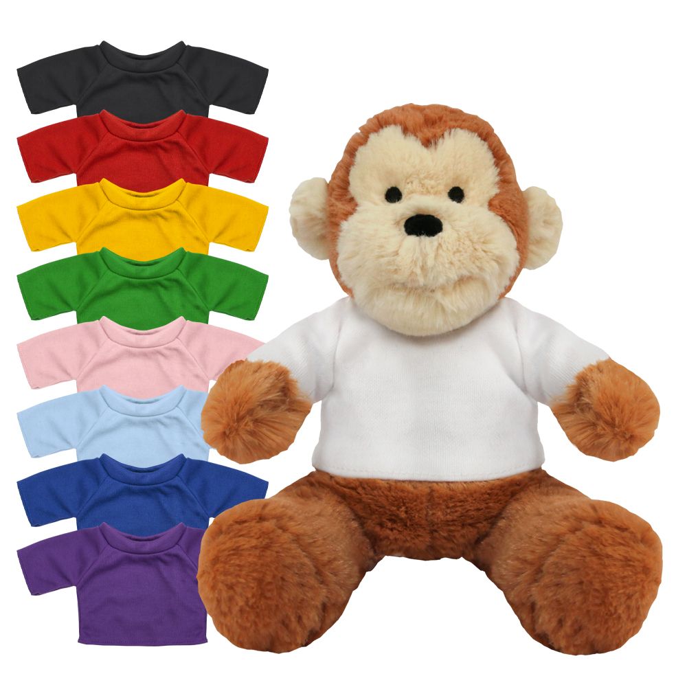 Monarch Print Ltd | Blank 20cm Max monkey with Coloured t-shirt